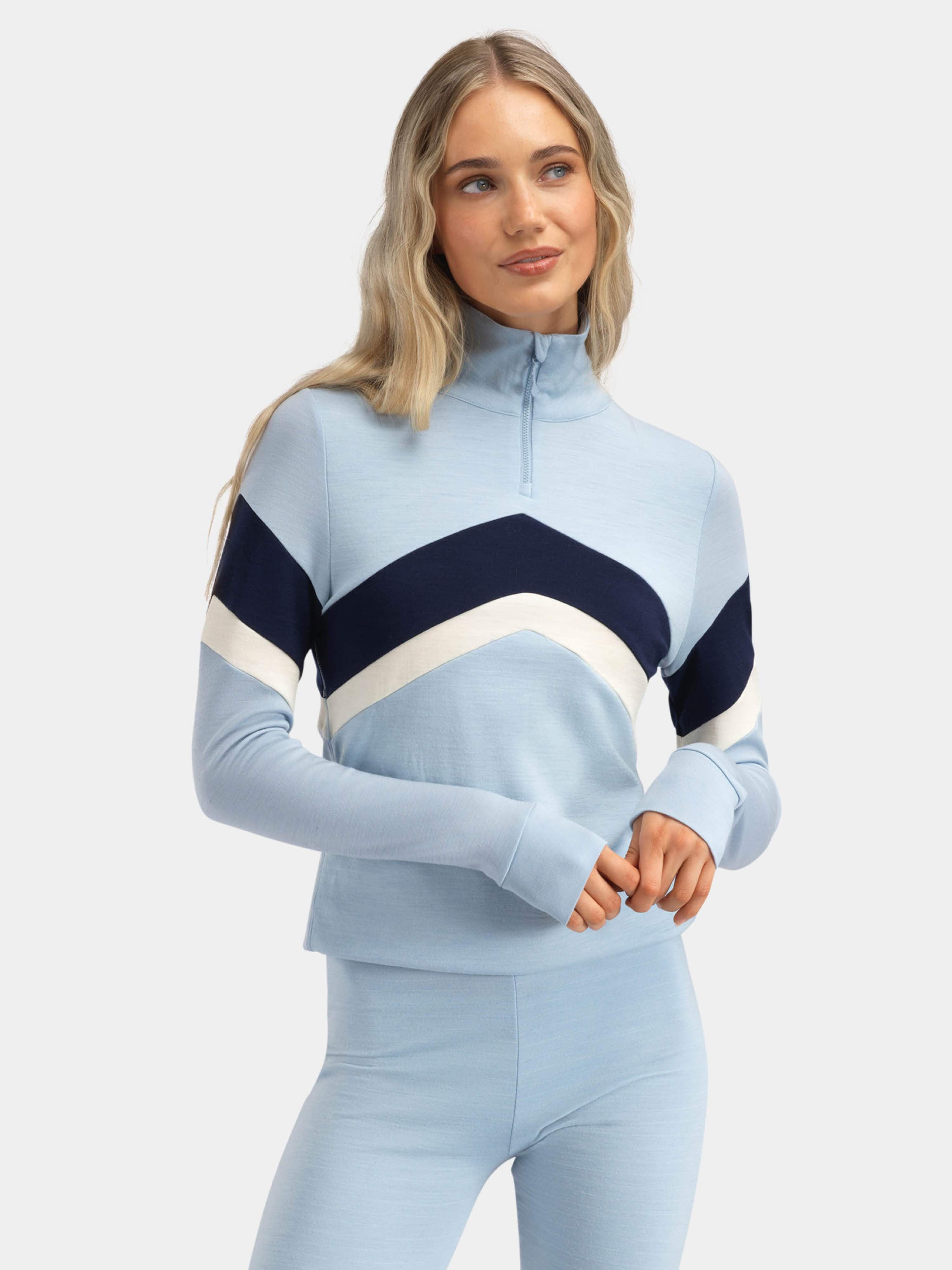 Vegglifjell Merino Half-zip Light Sky