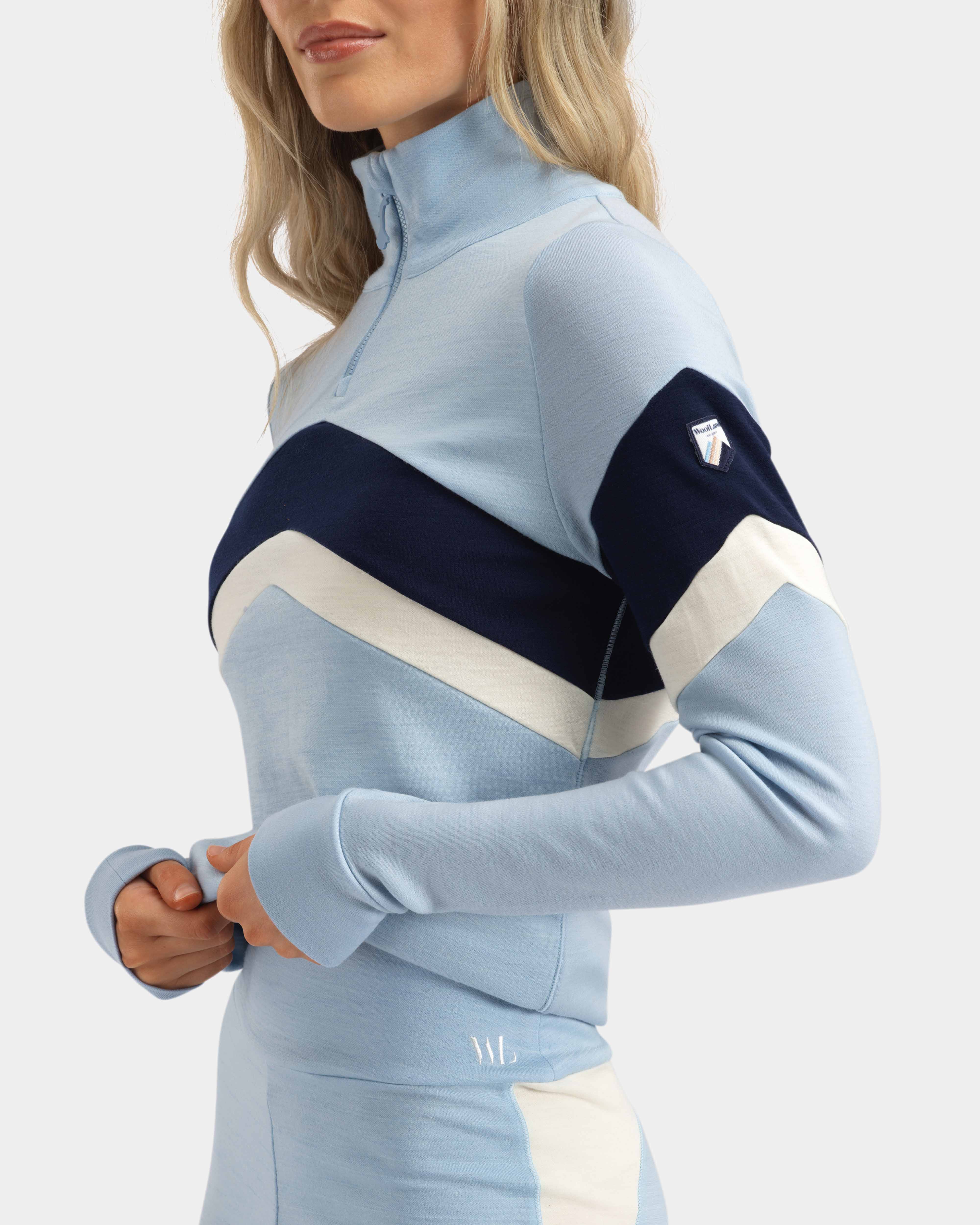 Vegglifjell Merino Half-zip Light Sky